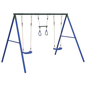 vidaXL Outdoor Swing Set with Swings and Trapeze