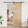 vidaXL Sliding Door Brown 83 x 232 cm Solid Pine Wood