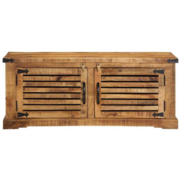 vidaXL Shoe Cabinet with Shelf Brown 110 x 38 x 45 cm Solid Mango Wood