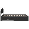 vidaXL Bed Frame with Headboard Black 135 x 190 cm Engineered Wood