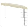 vidaXL Wall-mounted Gazebo 3x4 m Cream Fabric