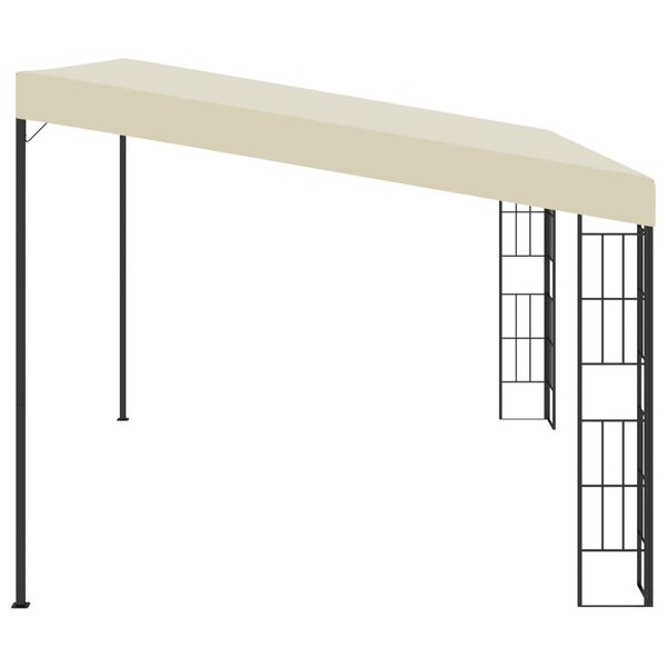 vidaXL Wall-mounted Gazebo 3x4 m Cream Fabric