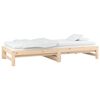 vidaXL Pull-out Day Bed without Mattress 2x(90x200) cm Solid Wood Pine