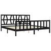 vidaXL Bed Frame without Mattress Black 200x200 cm Solid Wood Pine