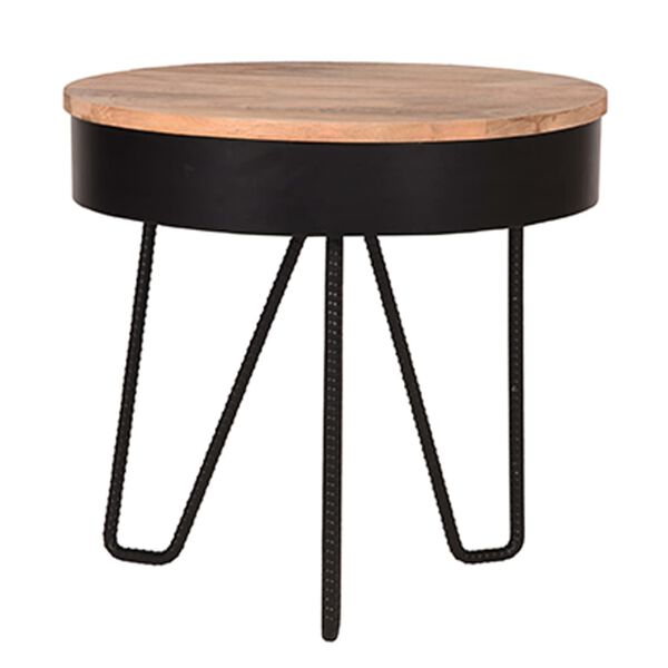 LABEL51 Corner Table Saran 44x44x43 cm Wood/Black
