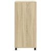 vidaXL Rolling Cabinet Sonoma Oak 55x40x91 cm Engineered Wood