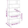 vidaXL Book Cabinet/Room Divider Smoked Oak 100x24x188 cm