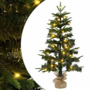 vidaXL Mini Christmas Tree 45 cm 25 LEDs Warm White PVC and PE Green