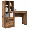 vidaXL Desk with Drawer 2 pcs Old Wood
