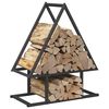 vidaXL Firewood Rack Black 50x25x60 cm Cold-rolled steel