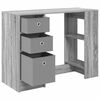 vidaXL Desk with Drawer Grey Sonoma 100 x 40 x 75 cm Engineered Wood