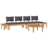 vidaXL Garden Sofa Set 5 pcs Brown and Grey