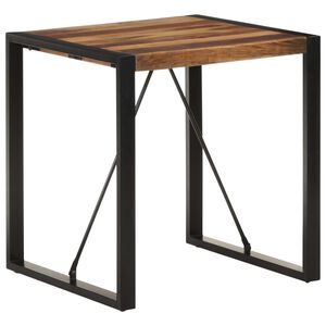 vidaXL Dining Table | Acacia wood finish, Black legs | Solid Acacia wood