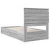 vidaXL Storage Bed with Drawer Grey Sonoma 90 x 190 cm Engineered Wood
