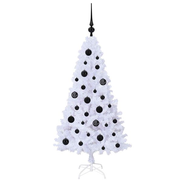 vidaXL Artificial Christmas Tree with Stand White 120 cm PVC and Steel