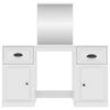 vidaXL Dressing Table with Mirror White 130x50x132.5 cm