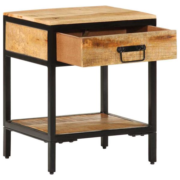 vidaXL Bedside Cabinet Brown 40 x 35 x 50 cm Solid Mango wood