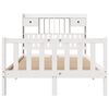 vidaXL Bookcase Bed without Mattress White 135x190 cm Double Solid Wood Pine