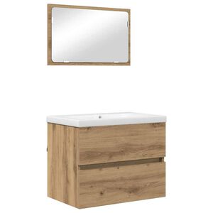 vidaXL Bathroom Furniture Set 3 pcs Artisan Oak Engineered Wood