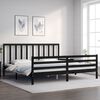 vidaXL Bed Frame without Mattress Black 200x200 cm Solid Wood Pine