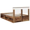 vidaXL Bed Frame with Headboard Old Wood 120 x 200 cm Engineered wood
