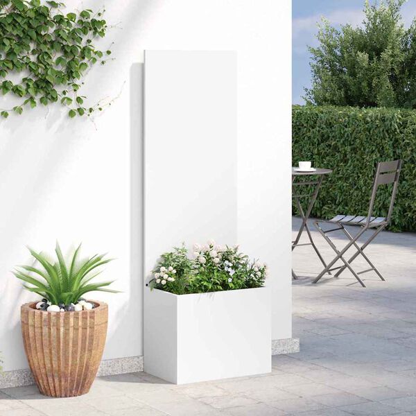 vidaXL Garden Privacy Screen White 50 x 140 cm Cold-rolled steel