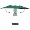 vidaXL Garden Parasol Green 385 x 209 x 244 cm Polyester and Steel