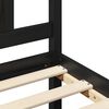 vidaXL Bed Frame without Mattress Black 140x190 cm Solid Wood