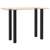 vidaXL Bar Table Legs 4 pcs Black 110-112 cm Steel