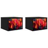 vidaXL Wall-mounted Bedside Cabinet HEESCH 2 pcs Black Oak