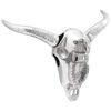 vidaXL Bull Skull Silver 34 x 13 x 53 cm Aluminium
