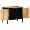 vidaXL Bedside Cabinet 2 pcs Brown and Black 50 x 30 x 45 cm