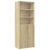 vidaXL Storage Cabinet Sonoma Oak 70x42.5x225 cm Engineered Wood