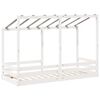 vidaXL Kids' Bed with Roof White 75x190 cm Solid Wood Pine