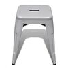 vidaXL Stacking Stools 2 pcs Grey Metal