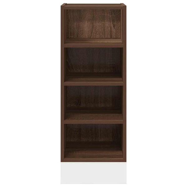 vidaXL Bottom Cabinet Riga Brown Oak 30x44.5x81.5 cm Engineered Wood