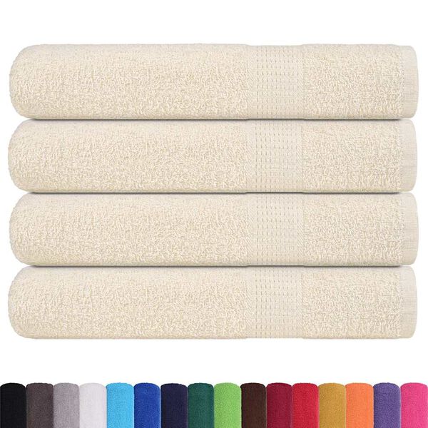 vidaXL Towels "FROGN" 4 pcs Cream 100x200 cm 360 gsm