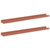 vidaXL Wall Shelf 2 pcs Red 80 x 9 x 3 cm Engineered Wood