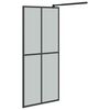 vidaXL Walk-in Shower Screen 90x195cm Dark Tempered Glass