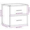 vidaXL Wall-mounted Bedside Cabinets 2 pcs Sonoma Oak 40x31x39.5 cm