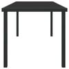 vidaXL Garden Table Black 160 x 80 x 73 cm Solid Teak wood