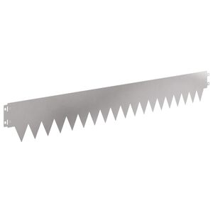 vidaXL Lawn Edging 30 pcs 103 x 15 cm Steel Silver