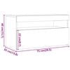 vidaXL TV Cabinet with LED Lights Old Wood 75x35x40 cm Engineered Wood