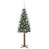 vidaXL Slim Christmas Tree with 150 LEDs Green and White 150 cm