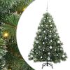vidaXL Artificial Christmas Tree with 150 LEDs Green 150 cm PE and PVC
