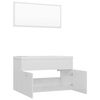 vidaXL Bathroom Furniture Set High Gloss White Engineered Wood