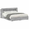 vidaXL Bed Frame with Storage Grey Sonoma 200 x 200 cm Engineered Wood
