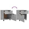 vidaXL Mobile File Cabinet with Wheels Concrete Grey 45x38x54 cm Engineered Wood
