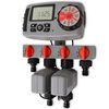 vidaXL Automatic Water Timer with 4 Stations and Rain Sensor 3 V