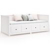 vidaXL Day Bed without Mattress White 90x200 cm Solid Wood Pine